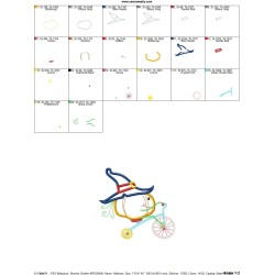 Halloween Bike- Pumpkin Applique Design Pattern-2