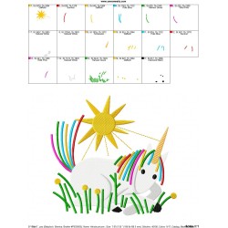 Artistic Unicorn-3 Embroidery Design Pattern-2
