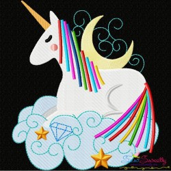 Artistic Unicorns Embroidery Design Bundle-5