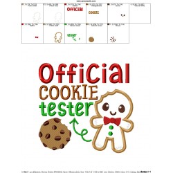 Official Cookie Tester-2 Applique Design Pattern-2