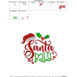 Santa Baby Embroidery Design Pattern-2