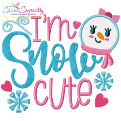 Snow Cute Embroidery Design Pattern-1