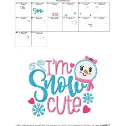 Snow Cute Embroidery Design Pattern-2