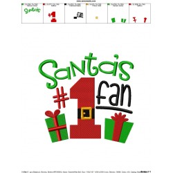 Santa's No-1 Fan Embroidery Design Pattern-2