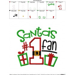 Santa's No-1 Fan Applique Design Pattern-2