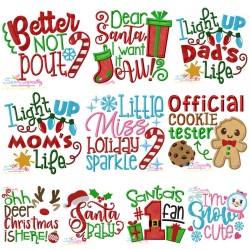 Christmas Lettering Embroidery Design Bundle-1