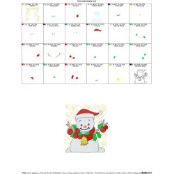 Christmas Block- Snowman Embroidery Design Pattern-2