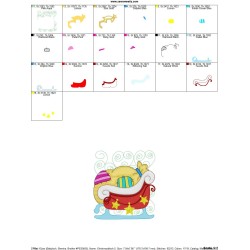 Christmas Block- Santa Sleigh Embroidery Design Pattern-2