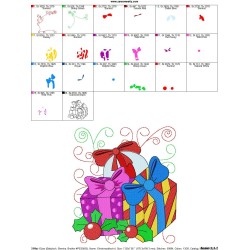 Christmas Block- Gifts Embroidery Design Pattern-2