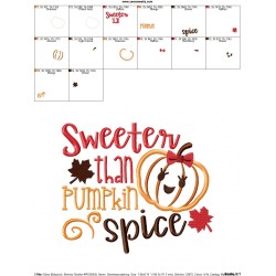 Sweeter Than Pumpkin Spice Lettering Applique Design Pattern-2