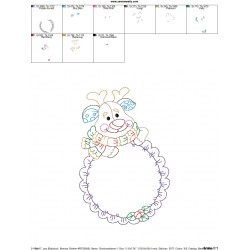 Vintage Stitch Christmas Frame-10 Embroidery Design Pattern-2