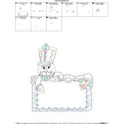 Vintage Stitch Christmas Frame-7 Embroidery Design Pattern-2