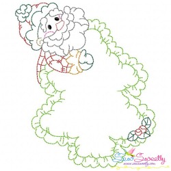 Vintage Stitch Christmas Frame-6 Embroidery Design Pattern-1