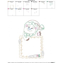 Vintage Stitch Christmas Frame-4 Embroidery Design Pattern-2