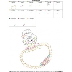 Vintage Stitch Christmas Frame-3 Embroidery Design Pattern-2