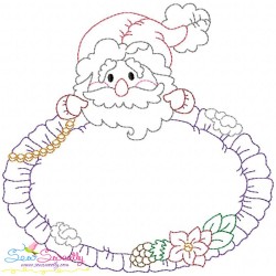 Vintage Stitch Christmas Frame-1 Embroidery Design Pattern-1