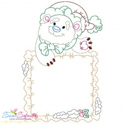 Vintage Stitch Christmas Frames Embroidery Design Bundle-5
