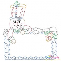 Vintage Stitch Christmas Frames Embroidery Design Bundle-8