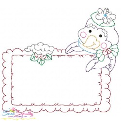 Vintage Stitch Christmas Frames Embroidery Design Bundle-9