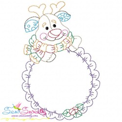 Vintage Stitch Christmas Frames Embroidery Design Bundle-11