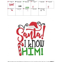 Santa I Know Him Embroidery Design Pattern-2