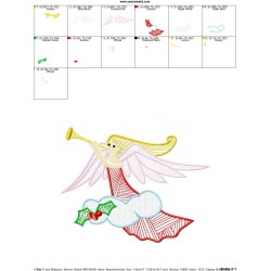 Bean Stitch Christmas Angel Embroidery Design Pattern-2