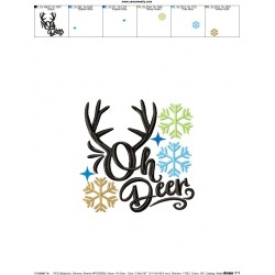 Oh Deer Embroidery Design Pattern-2