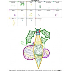 Bean Stitch Christmas Ornaments Embroidery Design Pattern-2