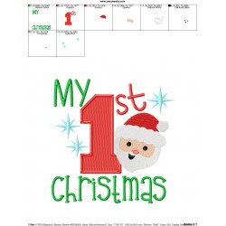 My 1st Christmas Embroidery Design Pattern-2