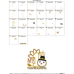 My 1st Thanksgiving Lettering Applique Design Pattern-2
