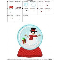 Snow Globe Embroidery Design Pattern-2