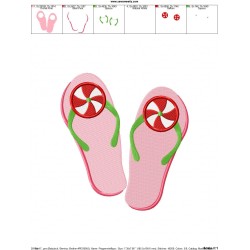 Peppermint Flops Embroidery Design Pattern-2