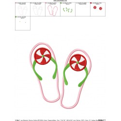 Peppermint Flops Applique Design Pattern-2