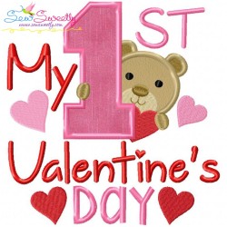 My 1st Valentine's Day Applique Design Pattern-1