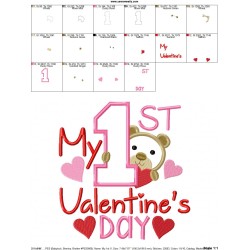 My 1st Valentine's Day Applique Design Pattern-2