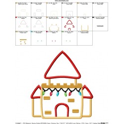 Christmas Castle Applique Design Pattern-2