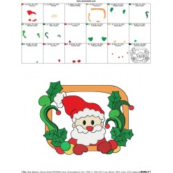 Christmas Frame- Santa-3 Embroidery Design Pattern-2