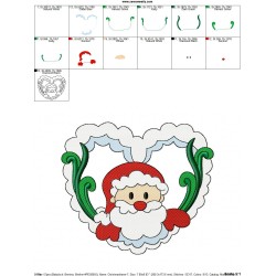 Christmas Frame- Santa-4 Embroidery Design Pattern-2