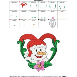Christmas Frame- Snowman-4 Embroidery Design Pattern-2