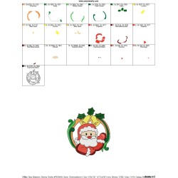 Christmas Frame- Santa-5 Embroidery Design Pattern-2