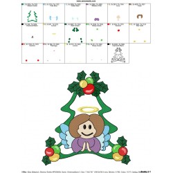 Christmas Frame- Angel-2 Embroidery Design Pattern-2