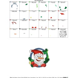 Christmas Frame- Snowman-5 Embroidery Design Pattern-2