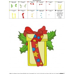 Christmas Gift Embroidery Design Pattern-2