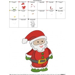 Christmas Santa Embroidery Design Pattern-2