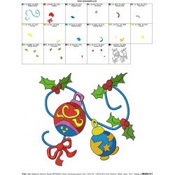 Christmas Ornaments-3 Embroidery Design Pattern-2