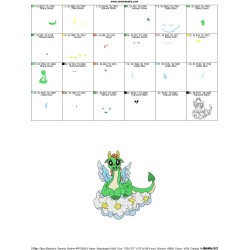 Baby Dragon-9 Embroidery Design Pattern-2