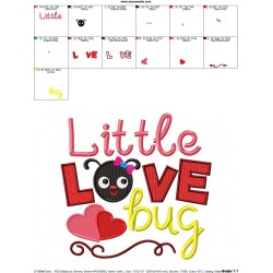 Little Love Bug Machine Embroidery Design Pattern-2