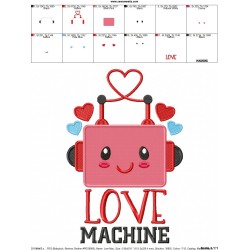 Love Machine Embroidery Design Pattern-2