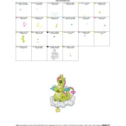 Baby Dragon-2 Embroidery Design Pattern-2