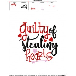 Guilty Stealing Hearts Embroidery Design Pattern-2